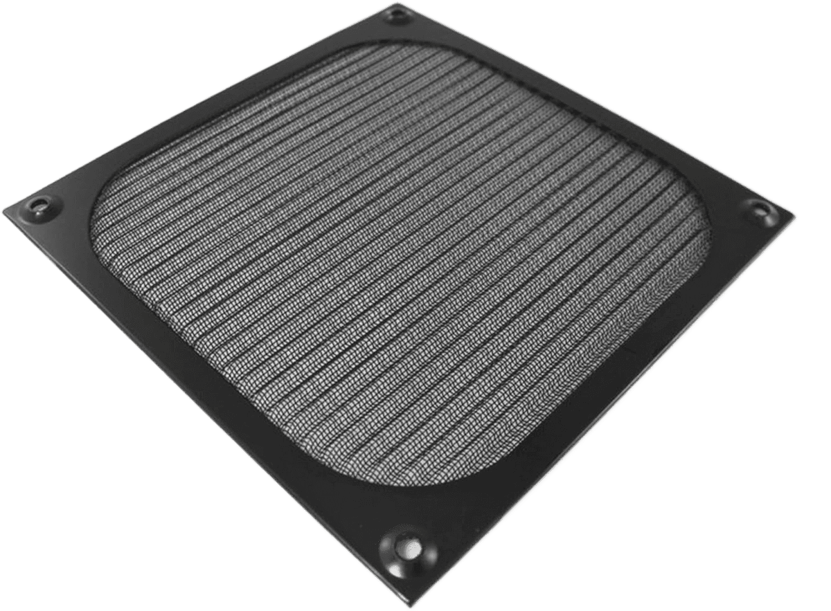 Aluminium Lüfter Filter, Lüfterabdeckung, Staubfilter für Gehäuselüfter (80mm, Schwarz)